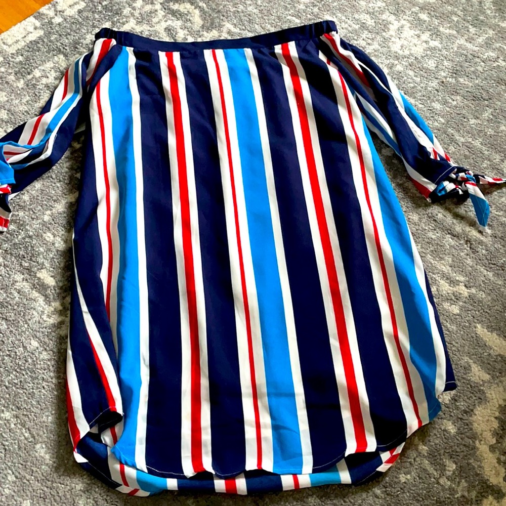 Nautical Off the shoulder dress